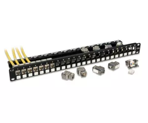 Lindy Cat.6A 10G Premium Patchpanel mit 24x RJ45 STP Keystones