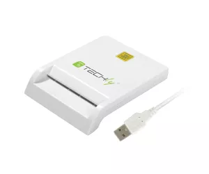 Techly Compact Smart Card Reader/Writer USB2.0 White I-CARD CAM-USB2TY