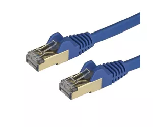 StarTech.com 3m CAT6a Ethernet Cable - 10 Gigabit Shielded Snagless RJ45 100W PoE Patch Cord - 10GbE STP Network Cable w/Strain Relief - Blue Fluke Tested/Wiring is UL Certified/TIA