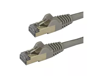 StarTech.com 3m CAT6a Ethernet Cable - 10 Gigabit Shielded Snagless RJ45 100W PoE Patch Cord - 10GbE STP Network Cable w/Strain Relief - Grey Fluke Tested/Wiring is UL Certified/TIA