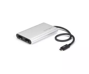 StarTech.com Thunderbolt 3 to Dual DisplayPort Adapter 4K 60Hz - Thunderbolt 3 Certified - Dual Monitor DisplayPort 1.2 Video Converter - Mac & Windows Compatible - Dual 4K DisplayPort