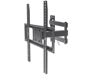 Manhattan Full Motion TV & Monitor Mount, Wall, 32-55", Black, VESA 100x100 to 400x400mm, Max 35kg, Tilt & Swivel with 3 Pivots