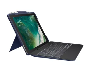 Logitech SLIM COMBO with detachable keyboard and Smart Connector for iPad Air (3rd gen) and iPad Pro 10.5-inch Синий QWERTY Испанский