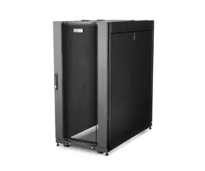 StarTech.com 25HE Serverschrank - 18-89cm tief - 4 Post Netzwerk/Daten-/IT-Gerätegehäuse mit Lüftungsschlitzen und Rollen/Klettverschluss Dell PowerEdge HP ProLiant
