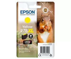 Epson Squirrel Singlepack Yellow 378XL Claria Photo HD Ink