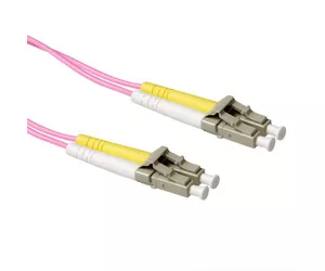 ACT 0.25 metre LSZH Multimode 50/125 OM4 fiber patch cable duplex with LC connectors
