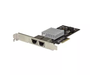 StarTech.com Dual Port 10G PCIe Network Adapter Card - Intel-X550AT 10GBASE-T & NBASE-T PCI Express Network Interface Adapter 10/5/2.5/1GbE Multi Gigabit Ethernet 5 Speed NIC LAN Card