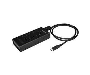 StarTech.com 7 Port USB C Hub - USB Type-C to 2x USB-C/5x USB-A - Commercial Metal USB 3.0 Hub - SuperSpeed USB 3.2 Gen 1 (5Gbps) - Self Powered - BC 1.2 Fast Charge - Mountable/Rugged