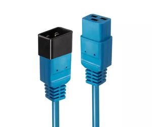 Lindy 3m IEC C19 to C20 Extension, blue