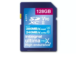 Integral 128GB SD CARD UHS II SDXC CL10 UHS 2 U3 V90 R-280 W-240 MB/S