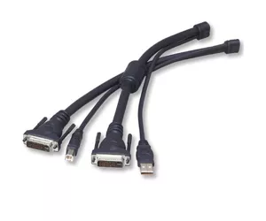 Belkin OmniView KVM Cables for SOHO Series with Audio, 1.8m, USB/DVI-I Dual Link