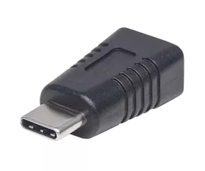 Manhattan USB-C auf USB Mini-B-Adapter, Typ C-Stecker auf Mini B-Buchse, USB 2.0, 480 Mbit/s, schwarz