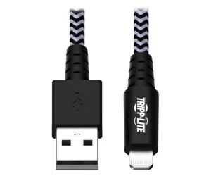 Tripp Lite M100-003-HD Heavy-Duty USB-A to Lightning Sync/Charge Cable, MFi Certified - M/M, USB 2.0, 3 ft. (0.91 m)