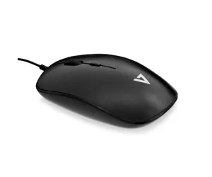 V7 Low Profile USB Optical Mouse - Black