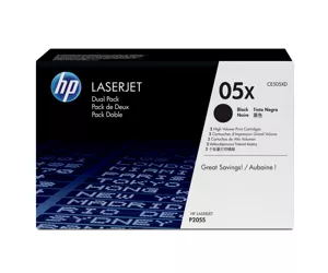 HP 05X 2-pack High Yield Black Original LaserJet Toner Cartridges