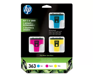HP 363 3-pack Cyan/Magenta/Yellow Ink Cartridges