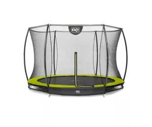 EXIT Silhouette ground trampoline ø305cm with safety net - green