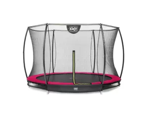 EXIT Silhouette ground trampoline ø305cm with safety net - pink