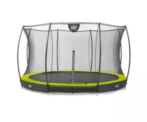 EXIT Silhouette ground trampoline ø427cm with safety net - green