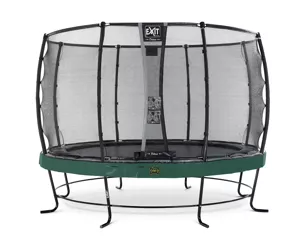 EXIT Elegant Premium trampoline ø427cm with Deluxe safetynet - green