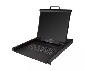 StarTech.com Rackmount KVM Console - Single Port VGA KVM with 19" LCD Monitor for Server Rack - Fully Featured Universal 1U LCD KVM Drawer w/Cables & Hardware - USB Support - 50,000 MTBF