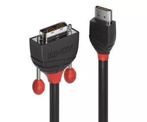 Lindy 2m HDMI to DVI Cable, Black Line