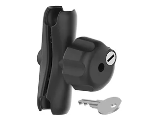 RAM Mounts Double Socket Arm with Brass Key Lock Knob
