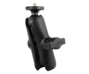 RAM Mounts Double Socket Arm with 1/4"-20 Action Camera Adapter