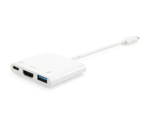 Equip 133461 knyginių kompiuterių dokas / jungčių replikatorius USB 3.2 Gen 1 (3.1 Gen 1) Type-C Balta