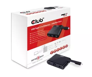 CLUB3D USB Type-C to Ethernet + USB 3.0 + USB Type-C Charging Mini Dock