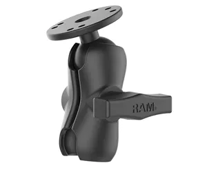 RAM Mounts Double Socket Arm with Round Ball Plate