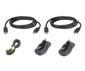 ATEN USB DisplayPort Dual Display Secure KVM; 1,8M USB DisplayPort Dual Display
