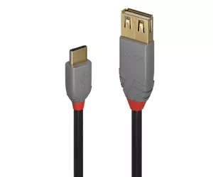 Lindy 0.15m USB 2.0 C to A AdapterCable, Anthra Line