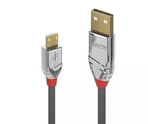 Lindy 1m USB 2.0 Type A to Micro-B Cable, Cromo Line