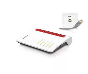 AVM FRITZ!Box 7530 wireless router Gigabit Ethernet Dual-band (2.4 GHz / 5 GHz) Black, Red, White