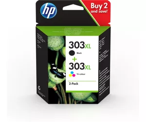 HP 303XL 2-pack High Yield Black/Tri-color Original Ink Cartridges