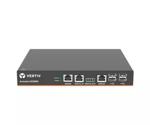 Vertiv Avocent 4-Port ACS800 Serial Console with analog modem, external AC/DC Power Brick - Jumper cord: Plug C14 to connector C13