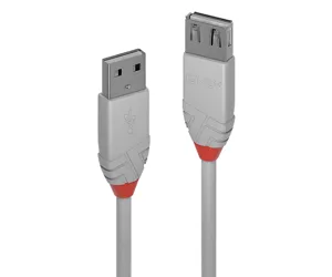 Lindy 0,5m USB 2.0 Type A Extension Cable, Anthra Line