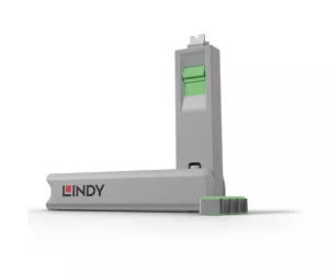 Lindy USB Type C Port Blocker, green