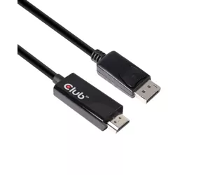 CLUB3D DisplayPort 1.4 to HDMI 2.0b HDR Cable Male/Male 2m/6.56 ft.