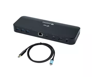 i-tec Thunderbolt 3 Dual 4K Docking Station + USB-C to DisplayPort Cable (1,5 m) + Power Delivery 85W