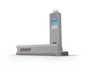 Lindy USB Type C Port Blocker, blue