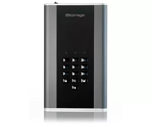 iStorage diskAshur DT2 256-bit 8TB USB 3.1 FIPS Level 3 certified, secure encrypted desktop hard drive IS-DT2-256-8000-C-X