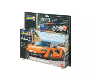 Revell Modellbausatz Auto 1:24 - McLaren 570S im Maßstab 1:24, Level 3, originalgetreue Nachbildung mit vielen Details, , Model Set mit Basiszubehör, 67051