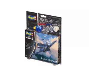 Revell 63955 - Model Set F4U-4 Corsair im Maßstab 1:72, Modellbausatz, Zubehör