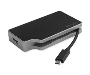 StarTech.com USB-C Multiport Adapter für 4K HDMI- oder 1080p VGA - USB-Reisedock Typ C mit 95W PD Pass-Through, USB-A, Gigabit-Ethernet - Mini-Dockingstation für USB-C Videoanzeigeadapter