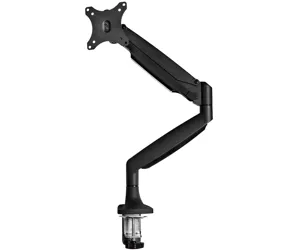 StarTech.com Desk Mount Monitor Arm - Heavy Duty Ergonomic VESA Monitor Arm - Single 9kg Display - Full Motion, Height Adjustable, Articulating - Aluminum - C-Clamp/Grommet- Black
