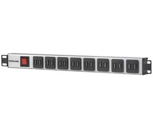 Intellinet 19" Rackmount 16-Port USB-A Power Distribution Unit (CEE 7/7), With Overload Protection Power Switch, 2.1 A Max. per Module, 2m Power Cord (Euro 2-pin plug)