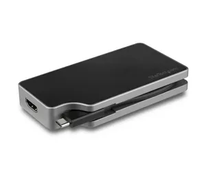 StarTech.com USB C Multiport Video Adapter - 4K 60Hz UHD Portable 5-in-1 USB Type C to HDMI 2.0, Mini DisplayPort, VGA or DVI (1080p) - 95W PD Passthrough - Cable Management - Aluminum