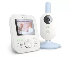 Philips AVENT Baby monitor SCD835/26 bērna video monitors 300 m FHSS Zils, Balts